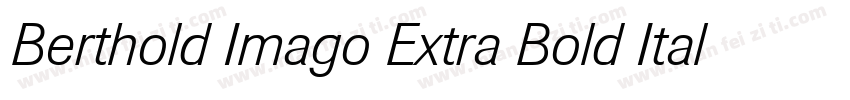 Berthold Imago Extra Bold Italic字体转换